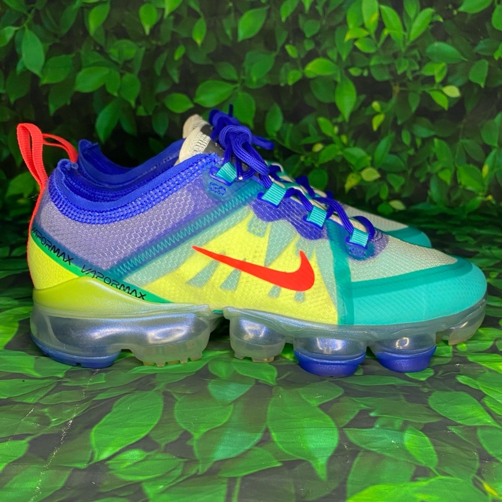 Nike Air Vapormax 2019 GS Hyper Blue Jade Volt AJ2616-401 Sz 5.5 Y Women Sz 7